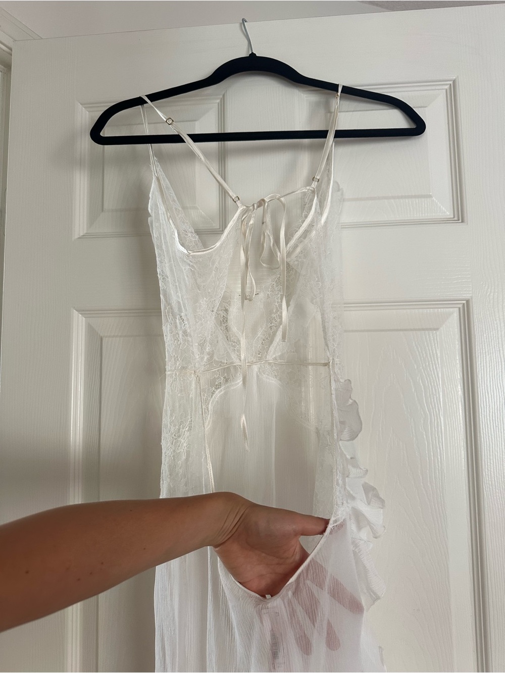 Victoria's Secret Cream Lace Silk Sheer Slip Dress NWT - Picture 2 of 7